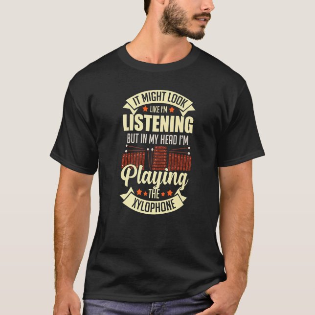 T-shirt Notes d'instrument de musique Xylophone Lecteur Gl (Devant)