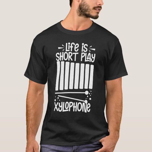 T-shirt Notes d'instrument de musique Xylophone Lecteur Gl (Devant)