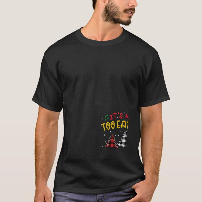 T-shirt Notes musicales Arbre de Noël Musical Enseignant M (Devant)