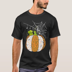T-shirt Notes musicales Citrouille Halloween pour Music Te