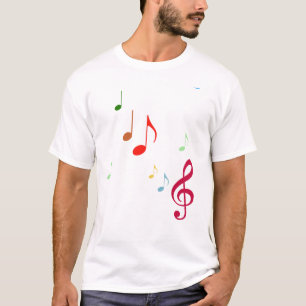 T-shirt Notes musicales colorées