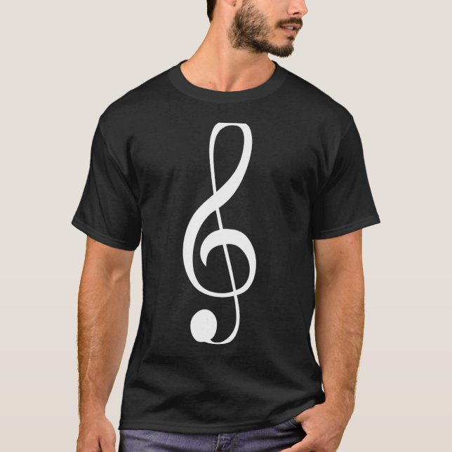 T-shirt Notes musicales Cool de design Treble Clef Musicie (Devant)
