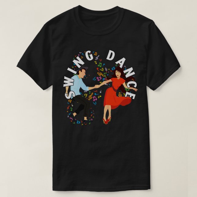 T-shirt Notes musicales de danse à ailes (Design devant)