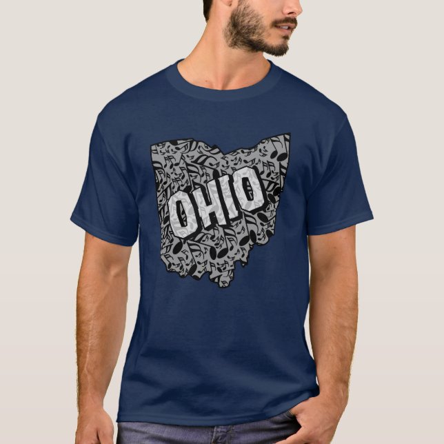 T-shirt Notes musicales de l'Ohio (Devant)