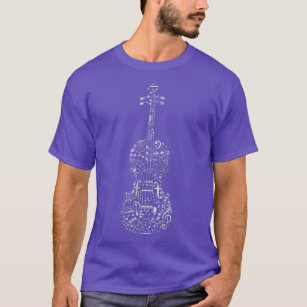 T-shirt Notes musicales de violon Musiciens Cool Musique c