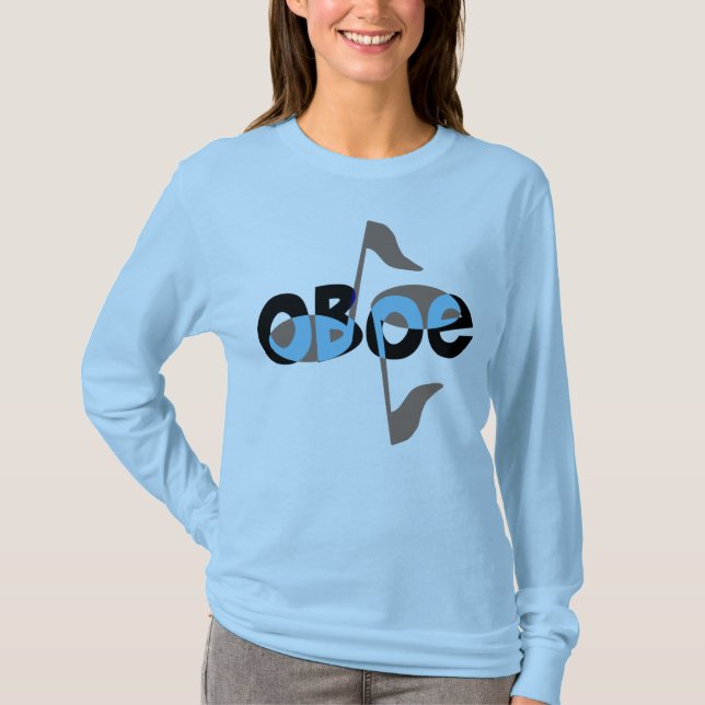 T-shirt Notes musicales d'Oboe (Devant)