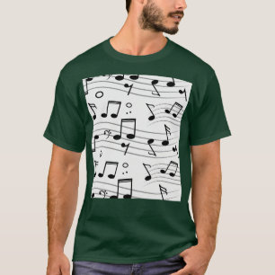 T-shirt Notes musicales Motif de musique