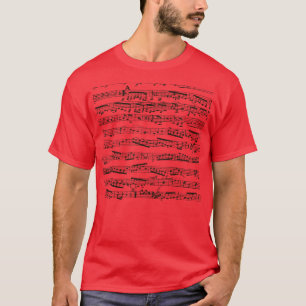 T-shirt Notes musicales noires et blanches
