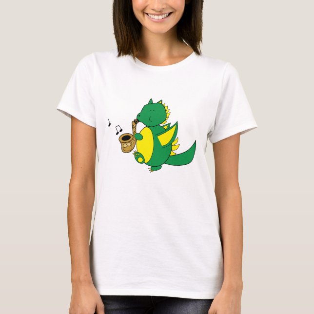 T-shirt Notes musicales pour le dragon Marching (Devant)