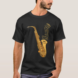 T-shirt Notes musicales Sax Player Saxophoniste Jazz Music