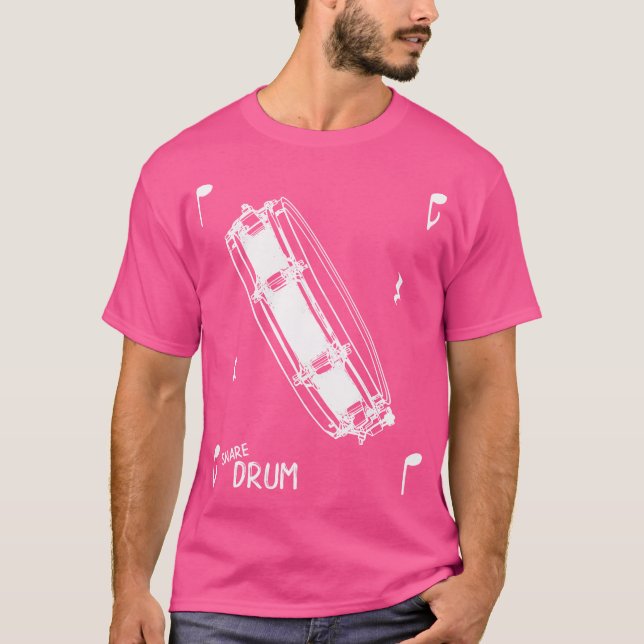 T-shirt Notes musicales Snare Drum (Devant)
