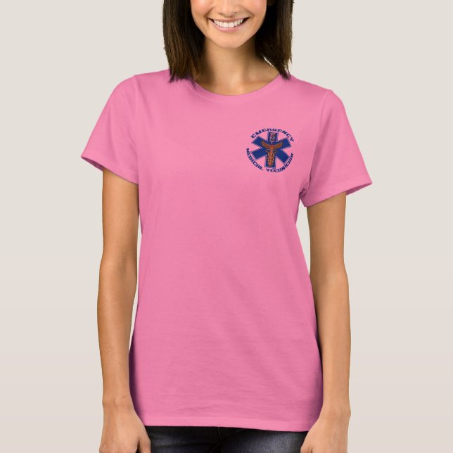 T-shirt Notes universelles de vue de caducée Médicale (Devant)