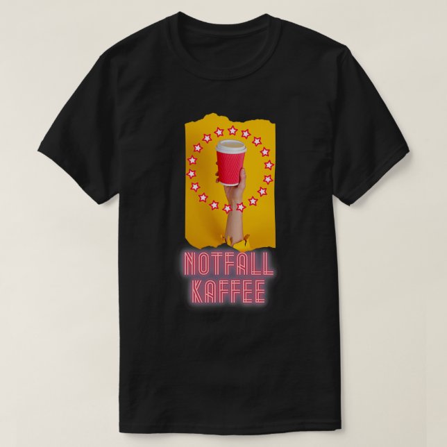 T-shirt Notfall Kaffee 2 go Espresso Becher (Design devant)
