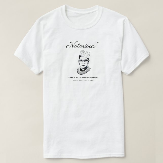 T-shirt Notorieux, blanc (Design devant)