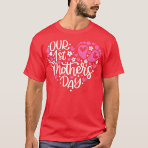 T-shirt Notre 1ère Fête des Mères Grossesse Genre Révéler