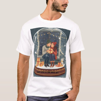 T-shirt Notre amour est le meilleur cadeau – Amoureux cosy