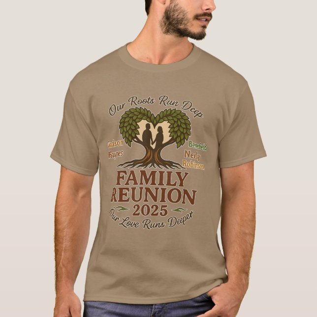 T-shirt Notre Amour Rend La Réunion Familiale Plus Profond (Devant)