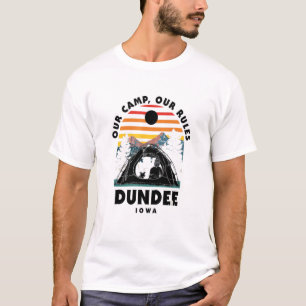 T-shirt Notre Camp Nos Règles Dundee Camping Iowa Camper H