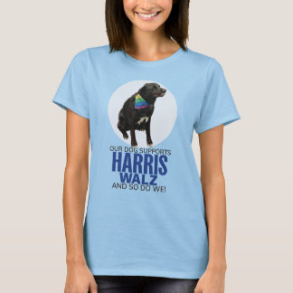 T-shirt Notre chien supporte Harris/Walz light color tee