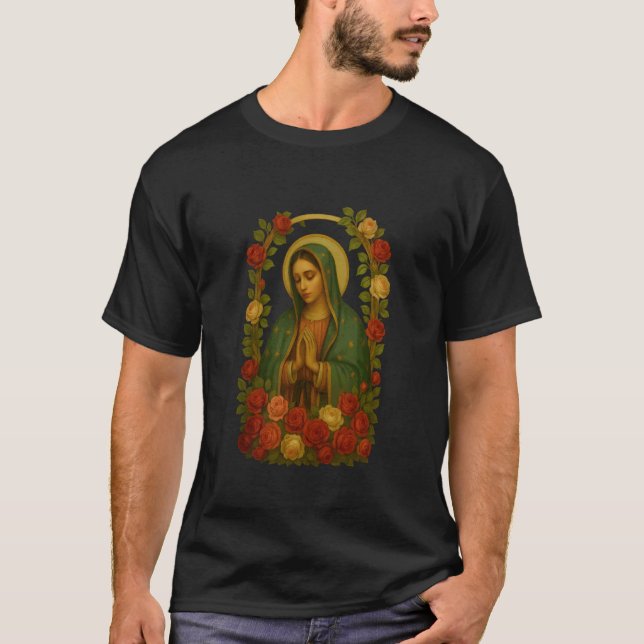 T-shirt Notre Dame de Guadalupe catholic Nuestra Senora de (Devant)