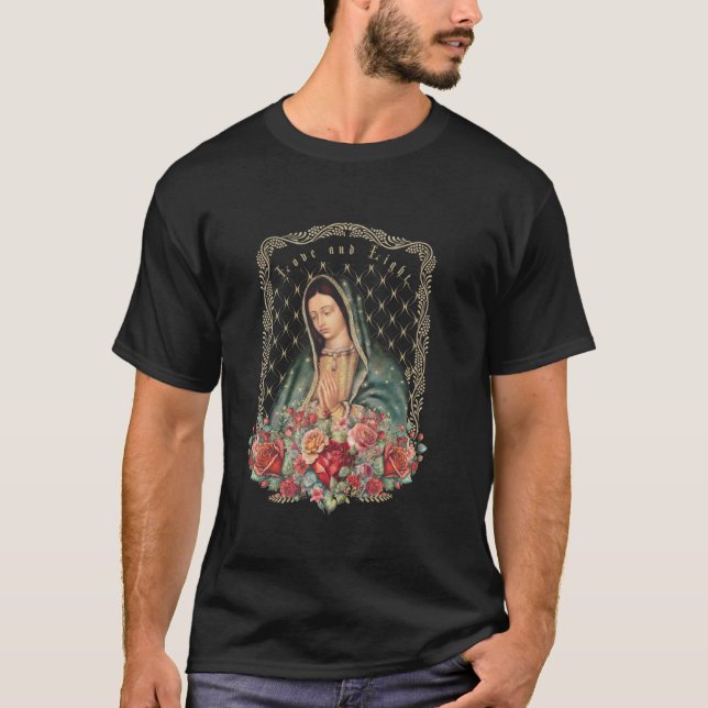 T-shirt Notre-Dame de Guadalupe Vierge Marie Catholique Sa (Devant)
