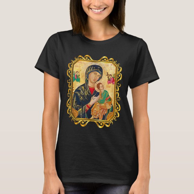 T-shirt Notre Dame De L'Aide Perpétuelle Béni Mère Mary Ch (Devant)