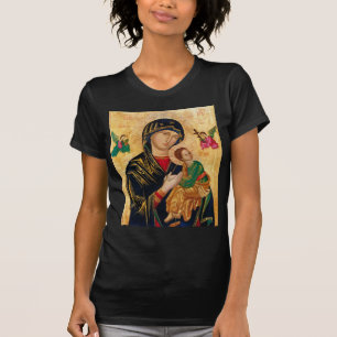 T-shirt Notre Dame de l'aide perpétuelle icône Vierge Mari