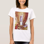 T-shirt Notre-Dame de Lourdes<br><div class="desc">Notre-Dame de Lourdes est vénérée sous ce titre par l'Église catholique romaine en raison de ses apparitions qui se sont produites à Lourdes,  en France.</div>