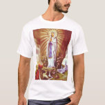 T-shirt Notre Dame de Lourdes<br><div class="desc">Notre-Dame de Lourdes est vénérée sous ce titre par l'église catholique romaine en raison de ses apparitions qui se sont produites à Lourdes,  France.</div>