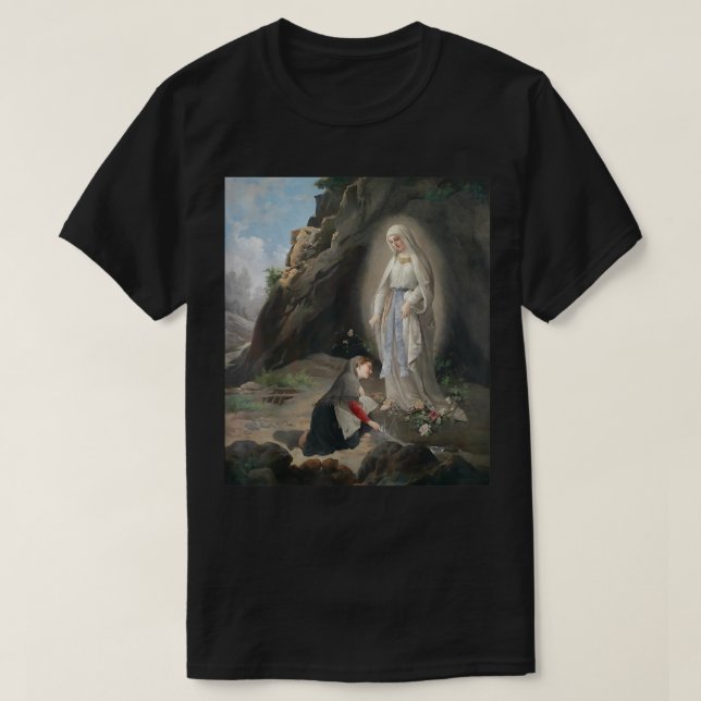 T-shirt Notre-Dame de Lourdes St Bernadette Immaculée Mari (Design devant)