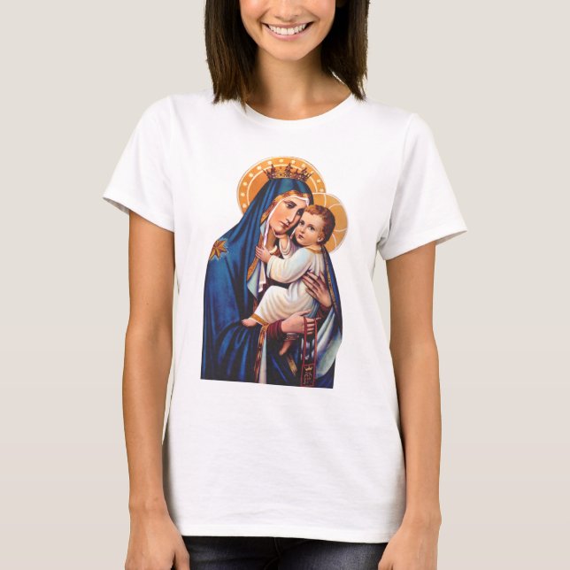 T-shirt Notre-Dame du Mont-Carmel Art dévotionnel (Devant)