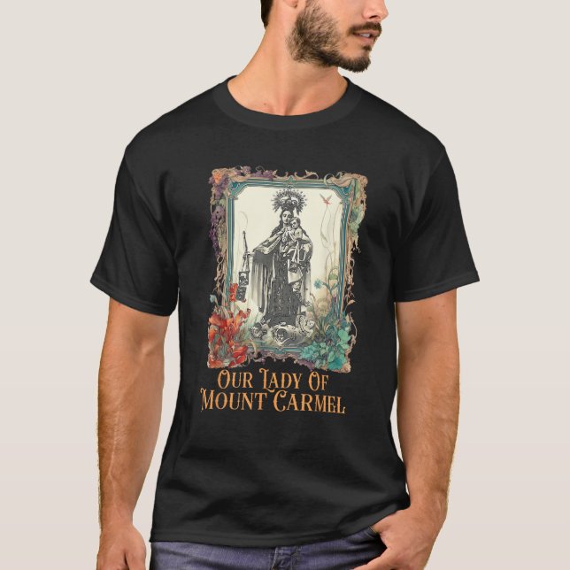 T-shirt Notre-Dame du Mont Carmel Marian Catholique (Devant)