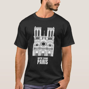 T-shirt Notre Dame Paris France T Chemise Cathédrale de Fr