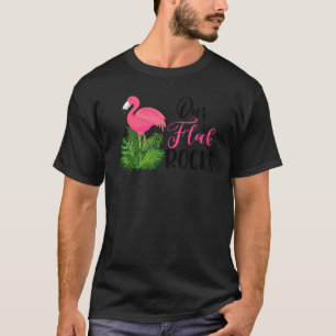 T-shirt Notre Flock Rocks Flamant rose Tropical Famille Ma