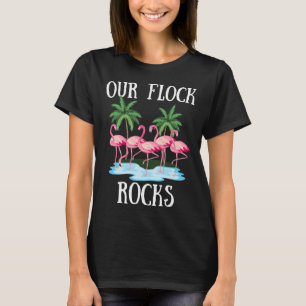 T-shirt Notre Flock Rocks Flamants roses Lover Famille Vac