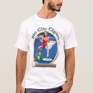 T-shirt Notre logo de fille de Martini de ville de péché