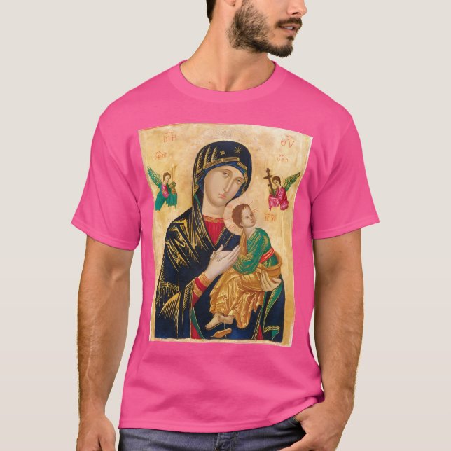 T-shirt Notre Mère D'Aide Perpétuelle Icon Art (Devant)