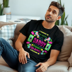 T-shirt notre petite fête d'anniversaire Retro Neon 80's