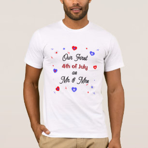 T-shirt Notre premier 4 juillet en tant que M. & Mme T-Shi