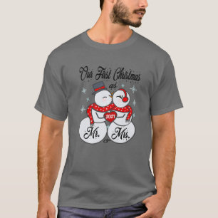 T-shirt Notre Premier Noël Comme M. Et Mme Matching PJ Sn