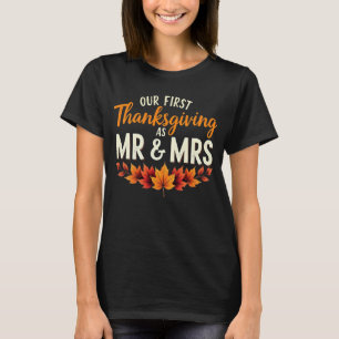 T-shirt Notre première action de grâces - M. et Mme Couple