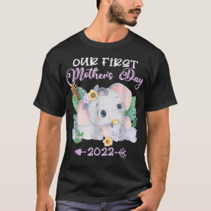 T-shirt Notre première fête des mères 2022 Elephant Mom & 