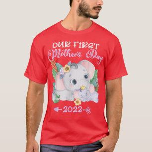 T-shirt Notre première fête des mères 2022 Elephant Mom & 