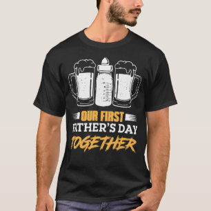 T-shirt Notre Première Fête des pères Ensemble Papa Et Son