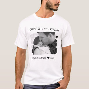 T-shirt Notre première Fête des pères Nouveau papa phot