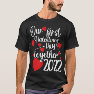 T-shirt Notre première journée de Valentines ensemble 2022