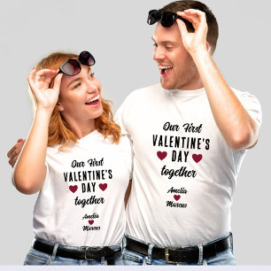T-shirt Notre première Saint Valentin ensemble