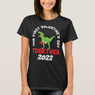 T-shirt Notre première Saint Valentin Ensemble Dinosaur Ma