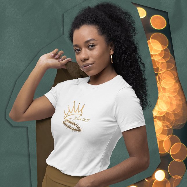 T-shirt NOTRE SAUVEUR ROI CHrétienne Noël blanc aux femmes (Créateur téléchargé)