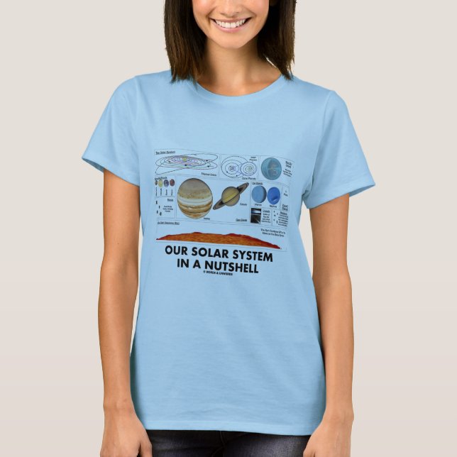 T-shirt Notre système solaire en un mot (Devant)